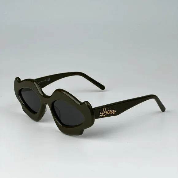 Loewe LW40109U 96A BRAND NEW Sunglasses Khaky Smoke Geometric Unisex - Picture 7 of 11